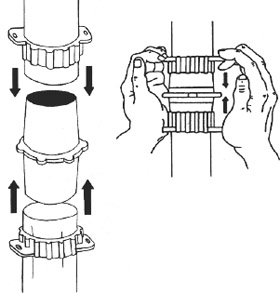 discharge hose coupler